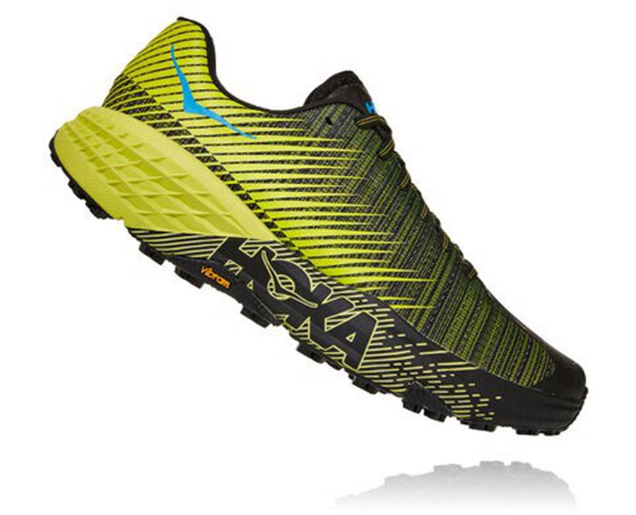 Hoka Australia One One Evo Speedgoat - Womens Trail Shoes Black/Green - FUBOJ-3941